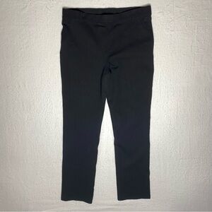 Quince‎ Pants Women L  Black Pull On Elastic Waist Mid Rise Straight Leg Casual